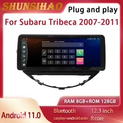 ShunSihao – autoradio android 7862, tout en un, lecteur multimédia stéréo, navigation GPS, Carplay, pour Subaru Tribeca (2007 – 2011) 