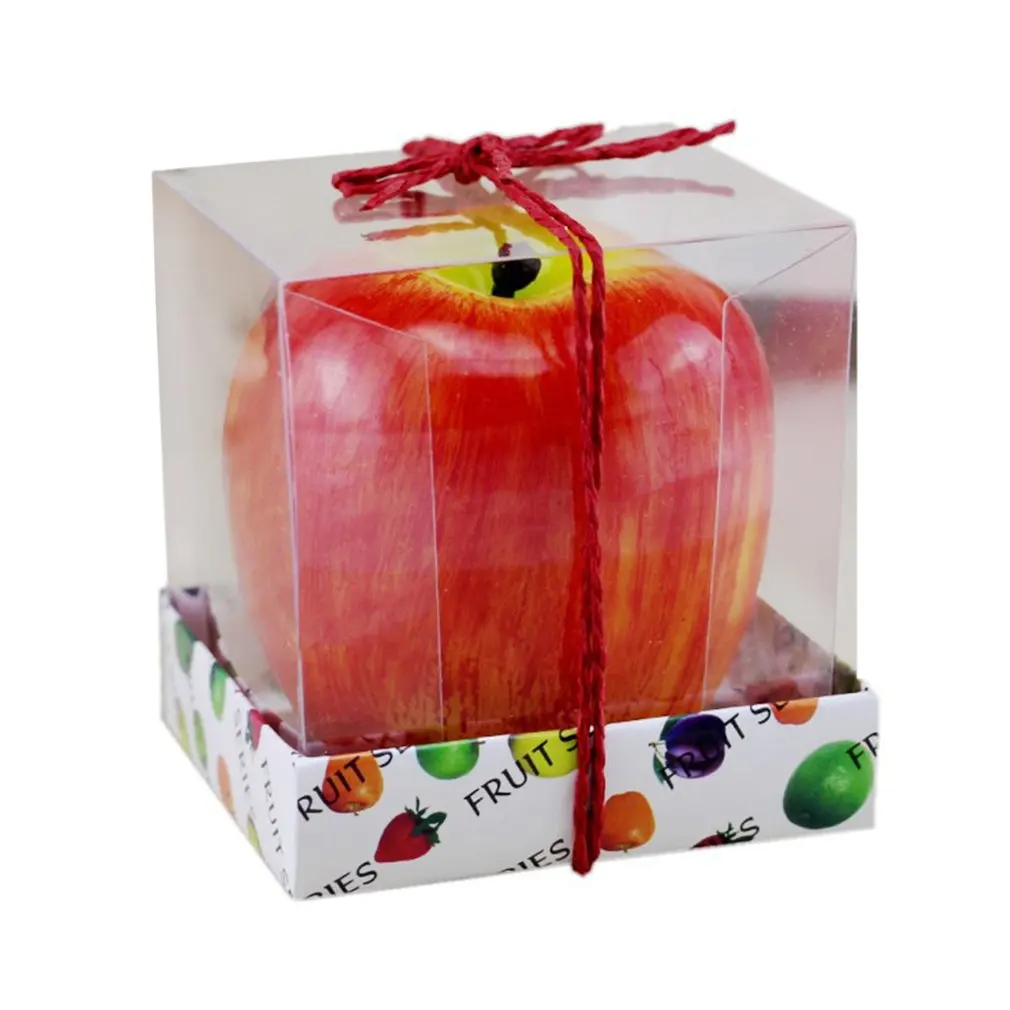 Lovely Cute Design Red Apple Shape Fruit Scented Candle Home Decoration Christmas Birthday Lamp |