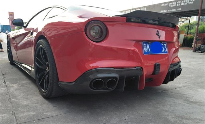 Использование для Ferrari F12 обвес заднего бампера губы спойлер 2013- год Реальные углеродного волокна аксессуары