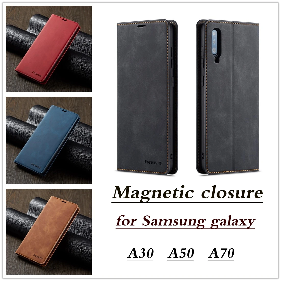 Чехол для Samsung Galaxy A50 A70 A30 A40 A 30 50 70 40 откидной кожаный чехол-книжка Роскошный