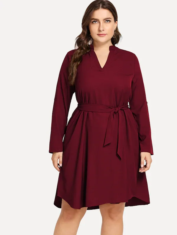 

Plus size Summer Women 2019 Spring New Chiffon V-Neck Dress Hot sale 6XL 5XL Preppy Style A-Line Knee-Length Bow Dresses