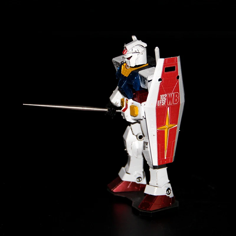 Металлическая трехмерная головоломка Gundam модель сборки RX-78-2 покрытие цветная версия