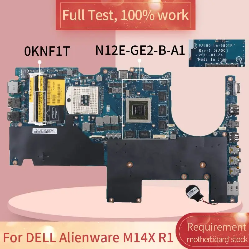 Фонарь для DELL Alienware M14X R1 0 knf1t фонарь HM67 DDR3 материнская плата ноутбука Полная