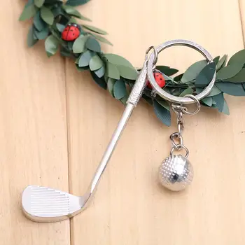 

Jewelry Accessories Key Chain Present Alloy Brassie Model 3D Golf Keychain Car Bag Keychain Bag Pendant