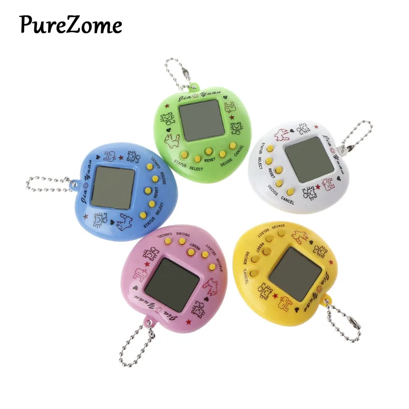 

LCD Virtual Digital Pet Handheld Electronic Game Machine With Keychain Heart Shape