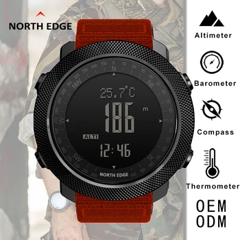 

Sport Watches Compass North Edge Nylon Strap Bracelet Alarm Clock Altimeter Barometer Waterproof Watches For Men Digital Watch
