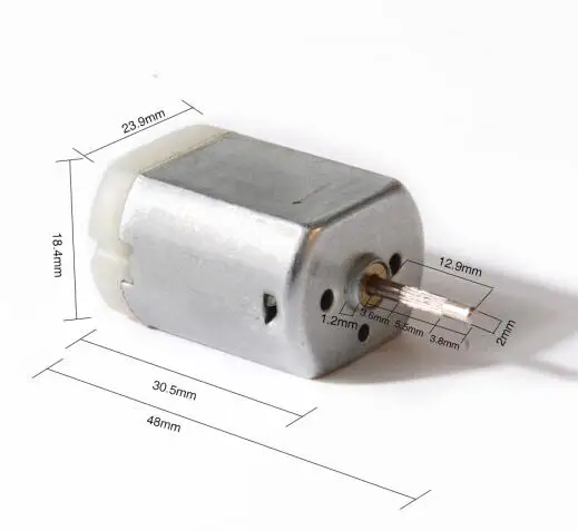 10 шт./лот FC-280 15 мм вал с накаткой 12 В DC карбоновая щетка мотор Автомобильный Дверной замок ELV ESL руля зеркало заднего вида мотор рулевой замок - Название цвета: 12.9mm