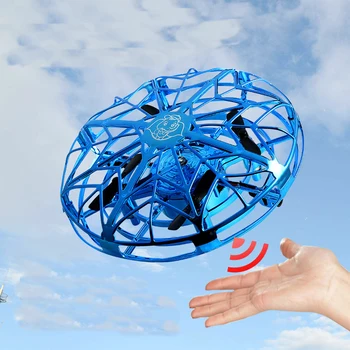 

Remote Hands-Free Mini Drone Helicopter Mini UFO Drone with LED Light Easy Indoor Outdoor Ball Hands Operated Drone for Kid