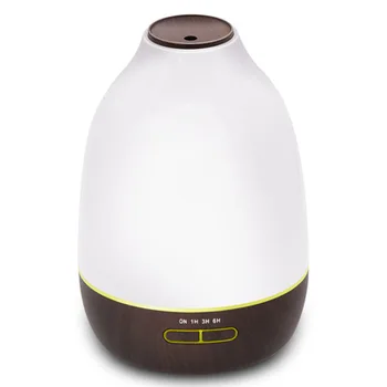 

7Color Led Light Essential Oil Diffuser Aroma Diffuser Wood Grain Humidifier Ultrasonic Adjustable Cool Mist With Waterless Au