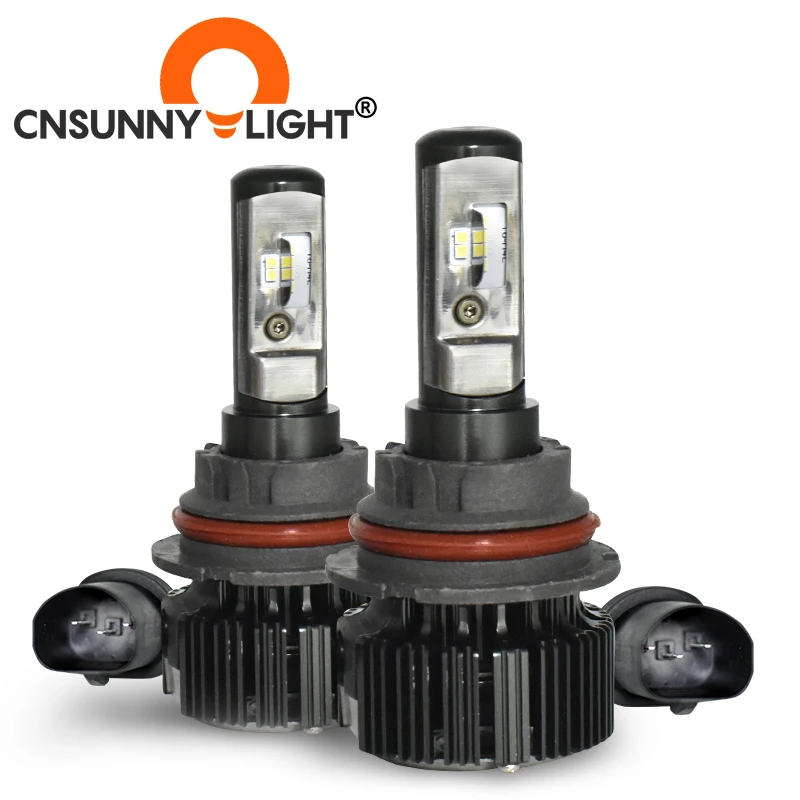 CNSUNNYLIGHT H1 H3 H7 LED H13 9004 9005/HB3 9007 Car Headlight 6000K Bulbs CSP Auto Front Fog Lamps Turbo Fan Headlamp For Lada