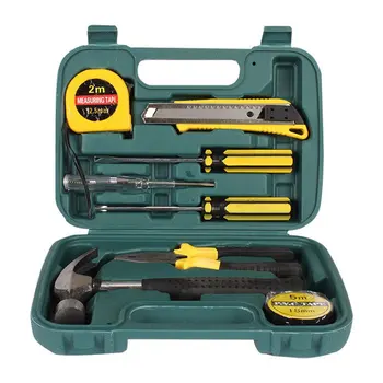 

9PCS/SET Portable Hardware Tool Set Car Mechanic Emergency Repair Tool Utility Knife Screwdrivers Hammer Best Gift