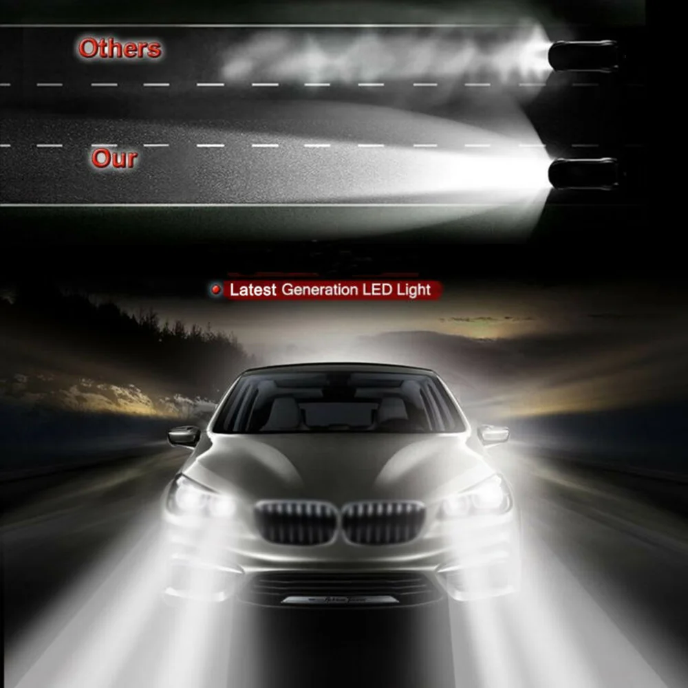 

2x H7 110W 5050 CSP LED Headlight Kit Canbus Error Free Lamp 30000LM 6000K White