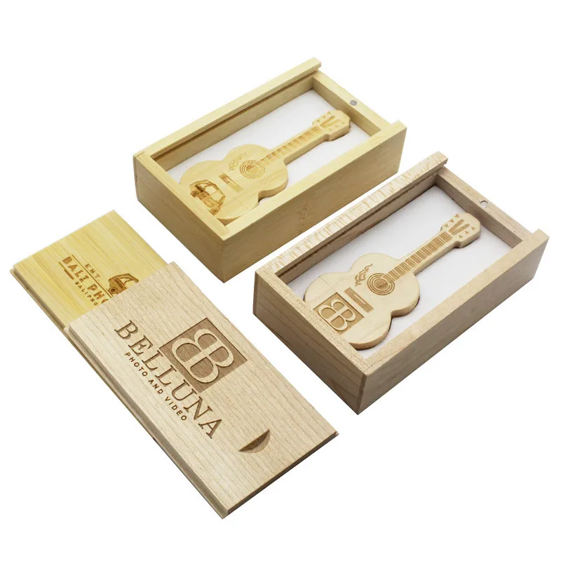 TEXT ME логотип дерево гитара + коробка стиль Флешка 4 ГБ 8 16 32 usb2.0 usb флэш накопитель
