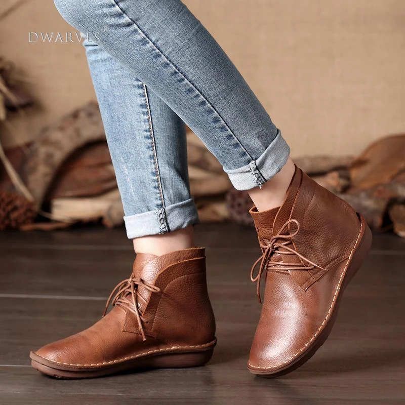 Ladies brown lace up ankle boots Outlet
