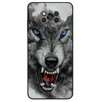 Dla Xiaomi Poco X3 Pro przypadku silikonowy miękki wilk lew telefon pokrywa dla Poco X3 przypadku NFC TPU czarny Funda dla Poco X 3 GT PocoX3 Pro 2