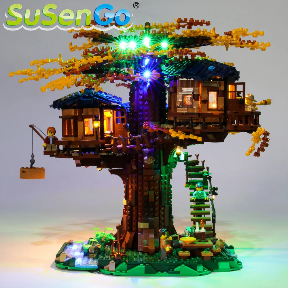 

SuSenGo LED Light kit For Ideas Series Tree House Toys Building Blocks Lighting Set Compatible with 21318 (Model Not Included)
