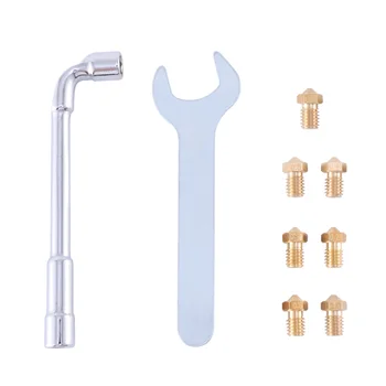 

9pcs Extruder Nozzle Sturdy Prime Durable Wrench Spanner Printer Head Extruder Nozzle for Extruder 3D Printer