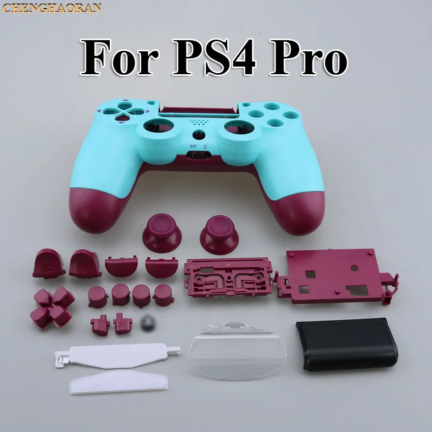 1 комплект Замена Полный корпус и кнопки мод комплект для jds 040 JDM 040 DualShock 4 playstation 4 PS4 Pro контроллер корпус крышка - Цвет: With buttons kit