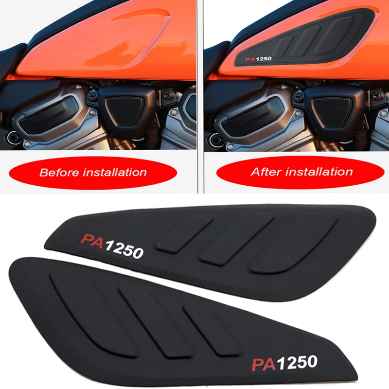 

Non-Slip Side Fuel Tank Stickers Waterproof Pad Rubber For Harley-Davidson Pan America 1250 2021 With logo