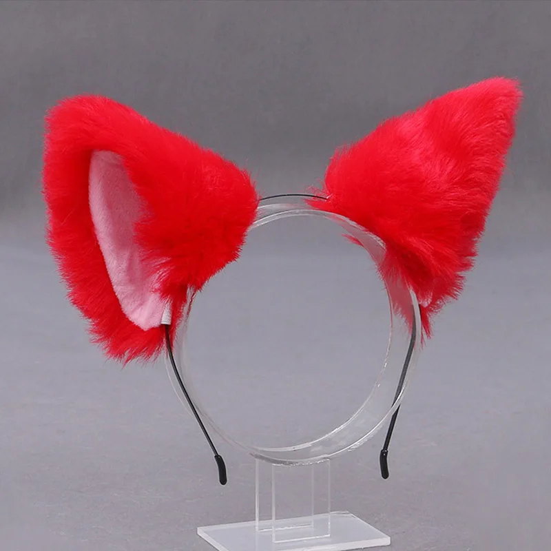 Cartoon Cat Ears Hairband Headwear Fur Ear Cat Cosplay Head Band Hair Accessories For Women Girls Kid Party Christmas Headband