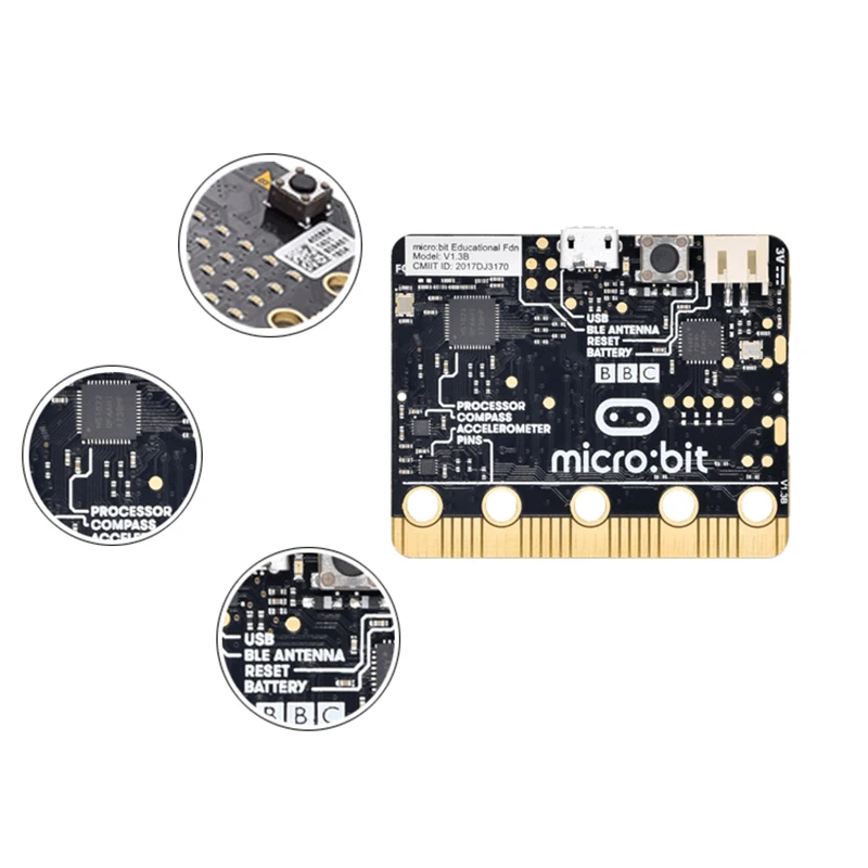 Высокая Рекомендуемая 1 шт. DIY Англия BBC Microbit Go NRF51822 макетная плата питона начинающих графическое Программирование