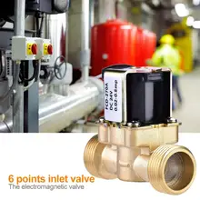 DC 24V Нормально закрытый латунный Электрический электромагнитный клапан с резьбой для контроля воды, бытовые электрические приборы