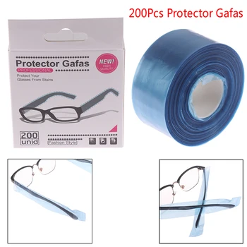 

200pcs/box Disposable Plastic Covers for Glasses Legs Frame Slender Bag Dyeing Coloring Protector Hair Salon DIY Styling Tool