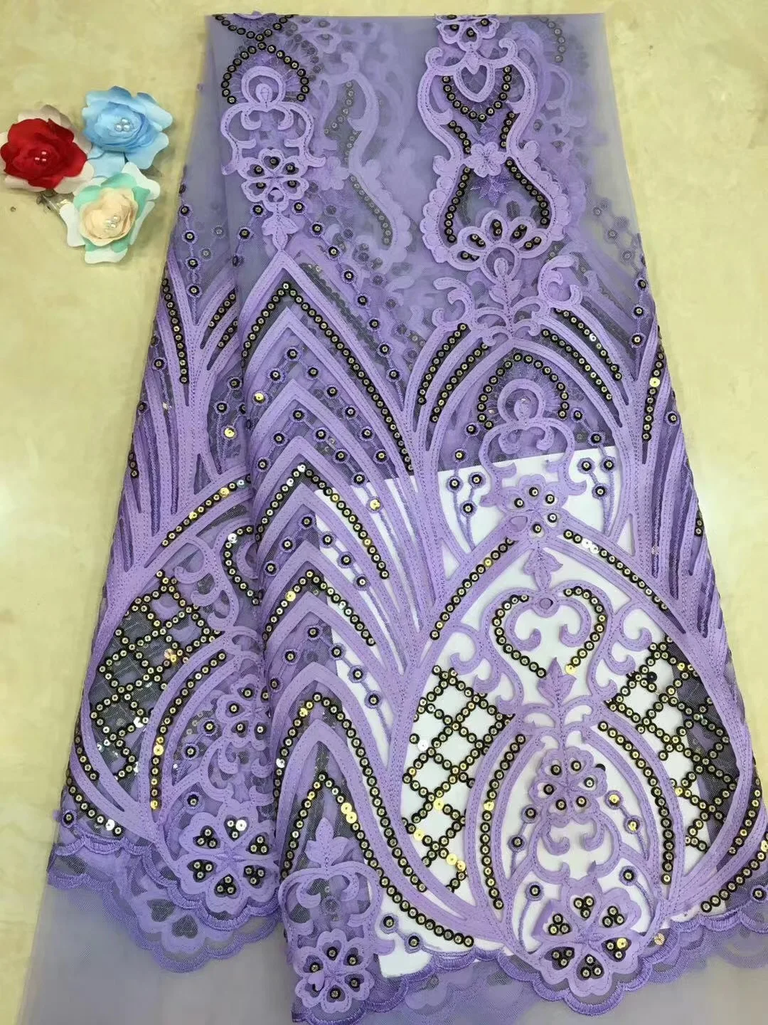 Новая сетчатая ткань с геометрическим узором и блестками, высококачественная ткань для платья, кружевная ткань для штор, украшенная вышивкой бисером