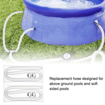 

New Swimming Pool Replacement Hoses Swimming Pool Pump Replacement Hoses Filter Pump Hoses with 4 Metal Clamps