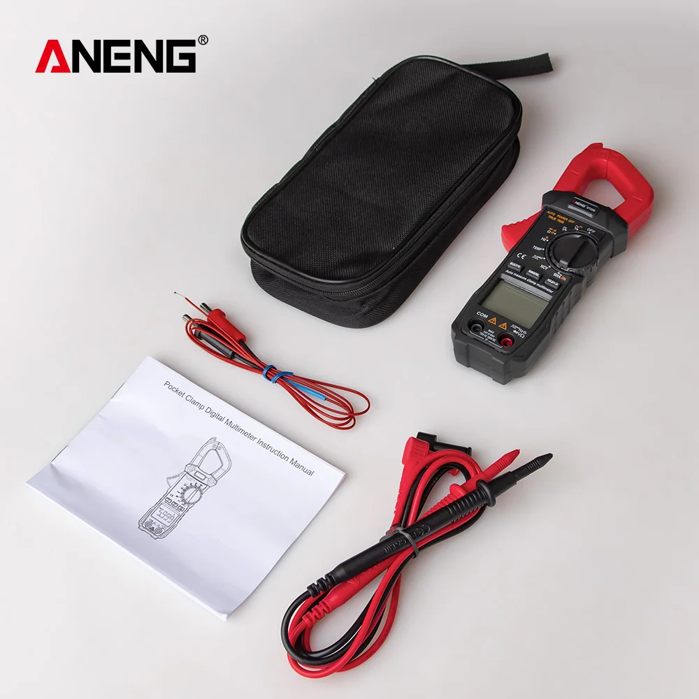 Красный ANENG ST209 мультиметр цифровой токовые клещи 6000 отсчетов True RMS Amp DC/AC клещи токоизмерительные kaws клещи мультиметр токовые тестер постоянного тока мультиметр 400 В dc dc multimeter мультиметор с клещами - Цвет: Красный