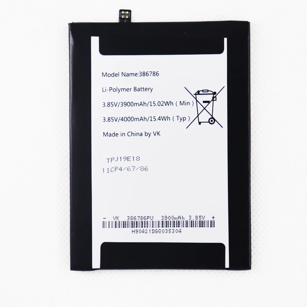 3900mAh/4000mAh 386786 Аккумулятор для Sugar C12 BQ-6016L Wiko View3 Pro W-P611 мобильный телефон | Мобильные