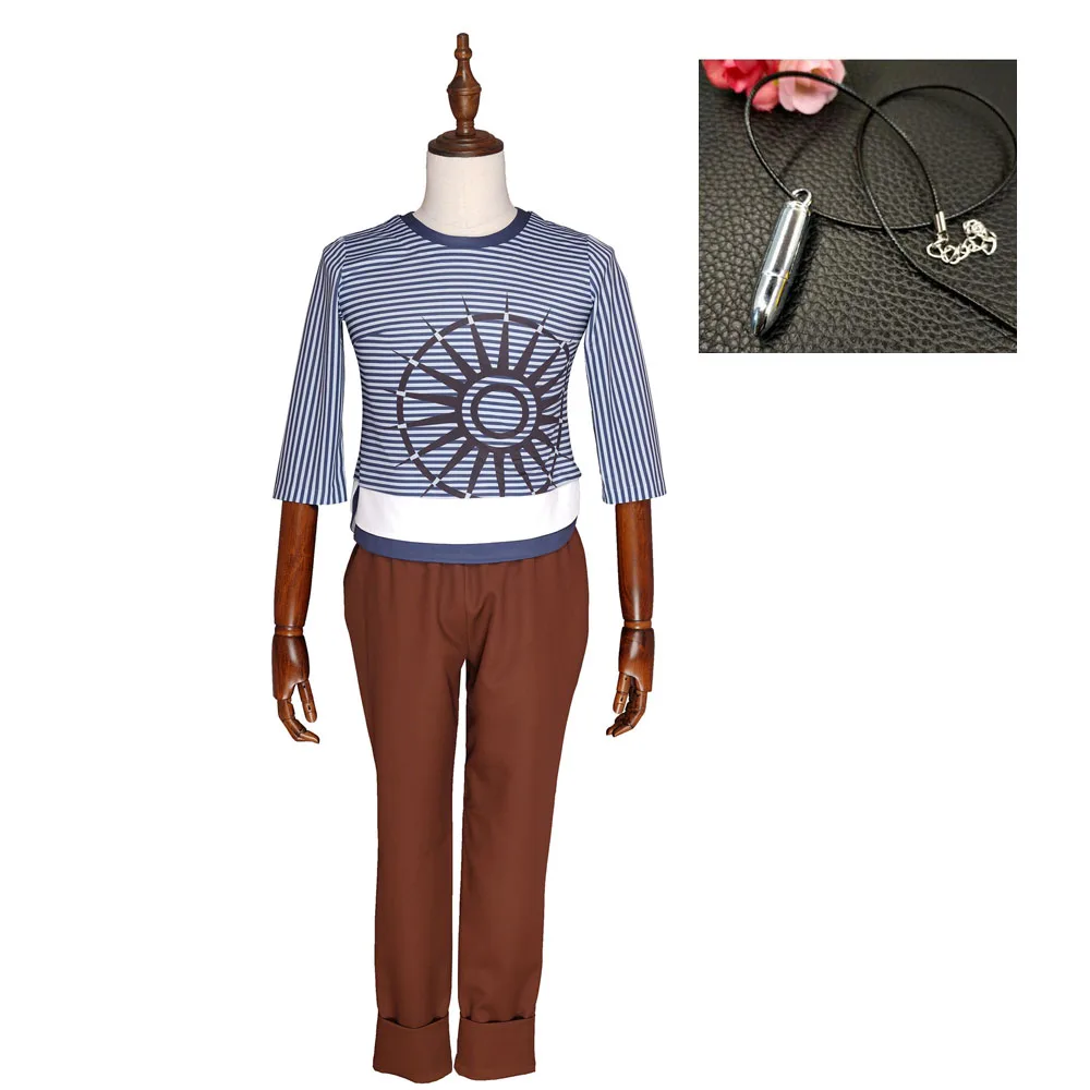 

Danganronpa Dangan Ronpa V3 Killing Harmony Rantaro Amami Cosplay Costume Halloween Party Costumes T-shirt Pants Necklace