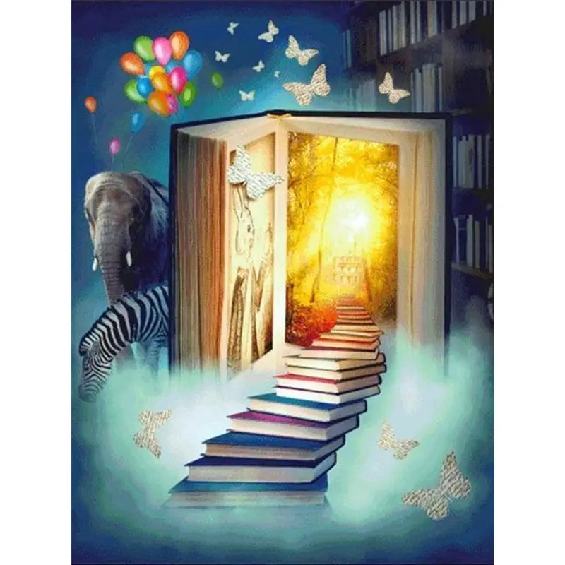 

GATYZTORY Frame Diy Painting By Numbers Abstract book Coloring By Numbers Handpainted Acrylic Canvas Paint Diy Arts