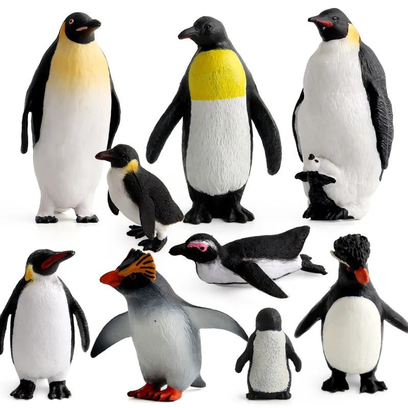 Ручная роспись моделирование император Пингвин ПВХ пластиковая цельная Модель Детская идентификация игрушки животных для Дети Детские