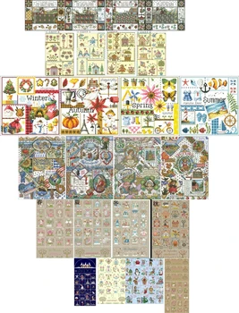 

Flowers 25 photoes choose , 100% cotton threads Cross stitch sets styles Lovely Counted Cross Stitch Kit 4 1