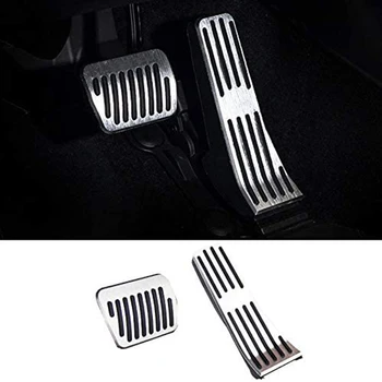 

No Drill Pedal Covers for Mazda MAZDA3 2019-2020, Non Slip Aluminum Gas Pedal Brake Pedal Pad Compatible