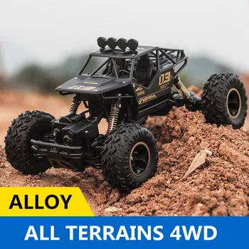 

1/16 Scale 2.4G Alloy Rock Crawler RC Car 4WD Remote Control Off Road Vehicle All Terrians Climbing RC Buggy Car RTR