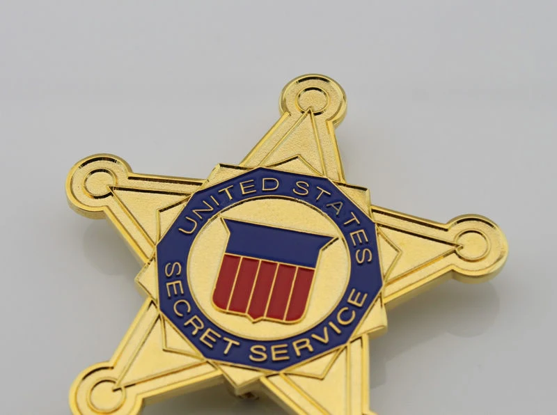 USSS пентаграмма значок Секретная служба США, Реплика фильм Prop Pin значок