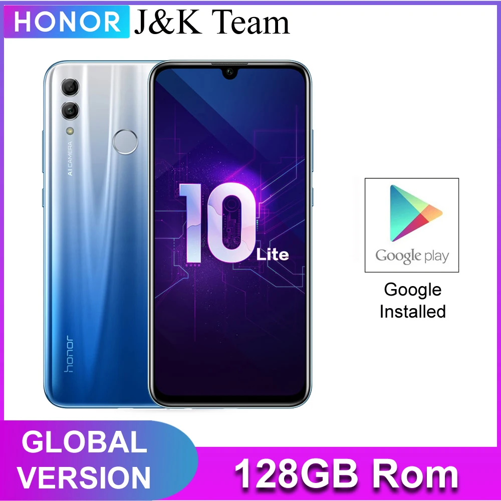 Honor 10 Lite 128 ГБ глобальная версия смартфона 24mp Камера мобильный телефон 6 21 дюймов