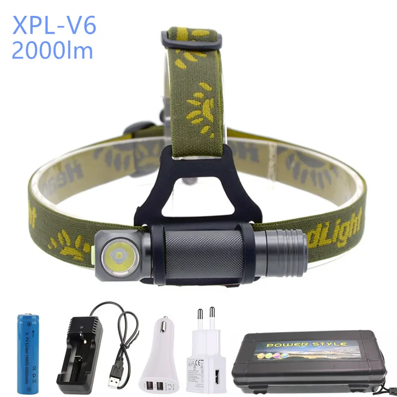 US $16.99 BORUiT Powerful 8000LM XPL V5 LED Headlamp 3Mode Waterproof Headlight Camping Hunting Head Torch By 18650 Battery Flashlight