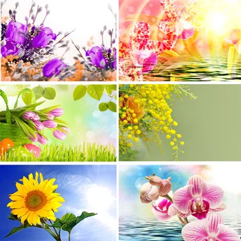 

SHENGYONGBAO Vinyl Custom Photography Backdrops Prop Flower and Wooden Planks Theme Photography Background 200309HK-0013