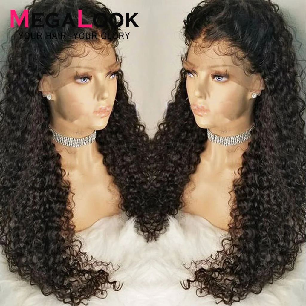  Curly Human Hair Wigs Pre Plucked With Baby Hair Remy Peruvian Wigs Glueless 180Lace Front Human Ha