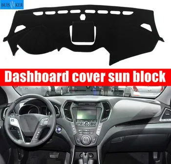 

Car Dashboard Cover Mat Pad Sun Shade Instrument Cover Carpet Accessories For Hyundai Santa Fe IX45 Maxcruz 2013 2014 2015 -2018