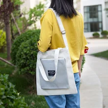 Женская сумка тканевая через плечо стиль корейский стиль рюкзак школьный простой пассажирская сумка