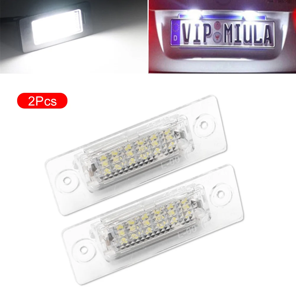 

2pcs Car LED License Plate Light Working Lamp for VW Jetta MK5 T5 Passat 3C Caddy Touran Golf Plus