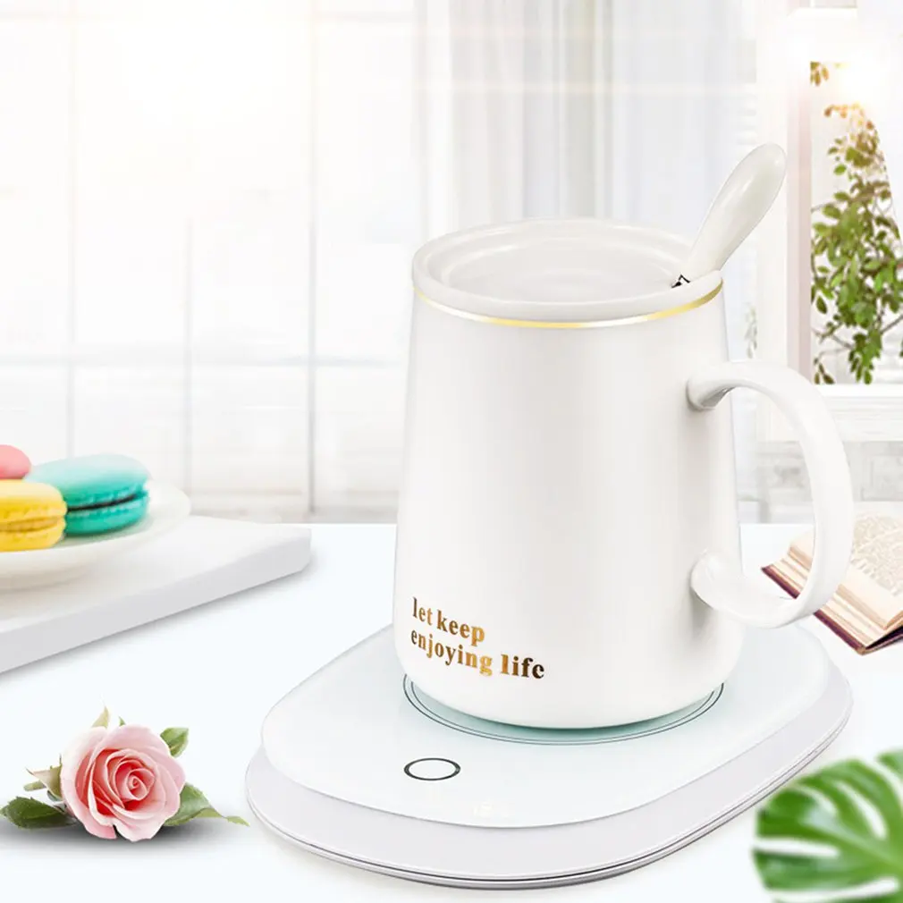 220V Electric Warmer Heater Tea Coffee Mug Mats Pads 60 Degrees Thermostatic Thermal Insulation Dish Pad Cup Coaster Mat