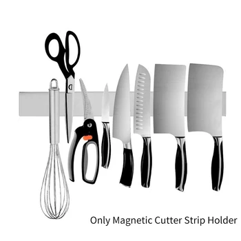 

16inch Magnetic Cutter Strip Holder Stainless Steel Rustproof Multifunctional Professional Safe Bar Block For Kitchen Waterproof