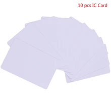 10 Uds RFID etiqueta para llave tarjeta de Control de acceso 13,56 MHZ tarjetas IC de alta frecuencia tarjeta sin contacto NFC de acceso de PVC blanco