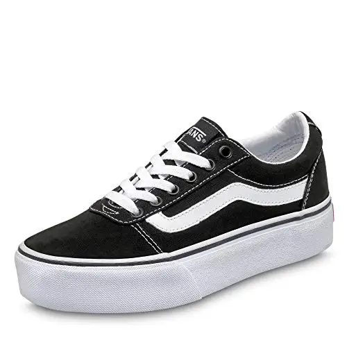 Vans Ward Platform Canvas Sneakers Vrouwen, Zwart (Canvas) Zwart/Wit 187, 39  Eu (6 Uk)|Platte damesschoenen| - AliExpress
