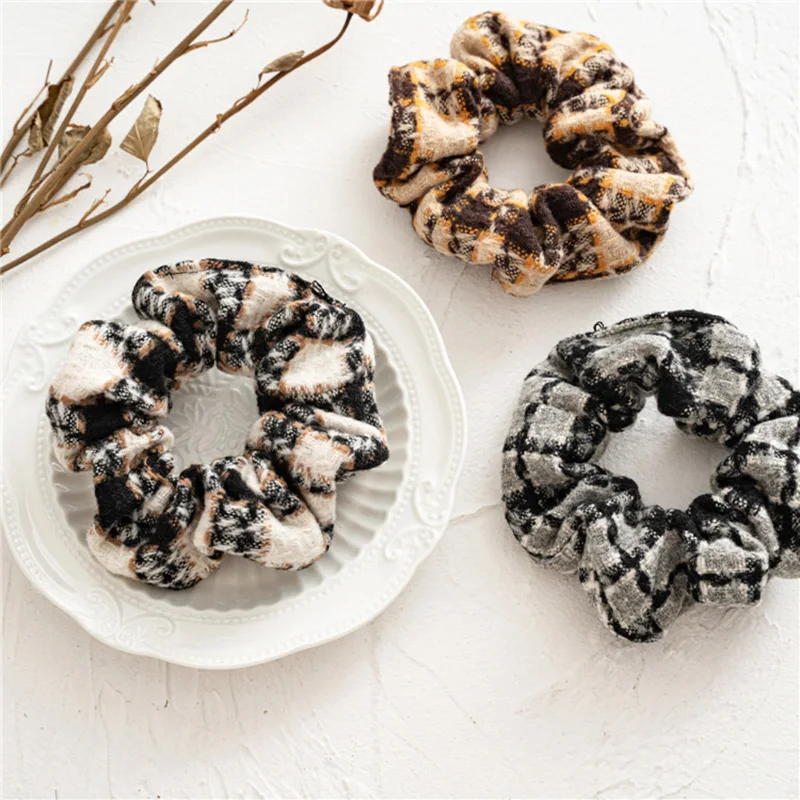 Velvet Scrunchie For Women Disc Hair Flower Headrope Quality No Hurt Rubber Bun Accessories Elastic Spring |